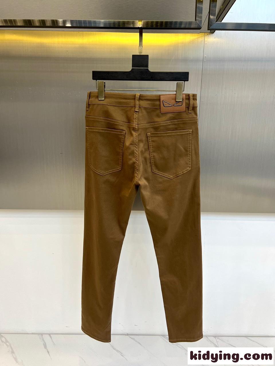 定番 合わせやすい ロングパンツ フェンディ ジーンズ 偽物 デニムパンツ-1