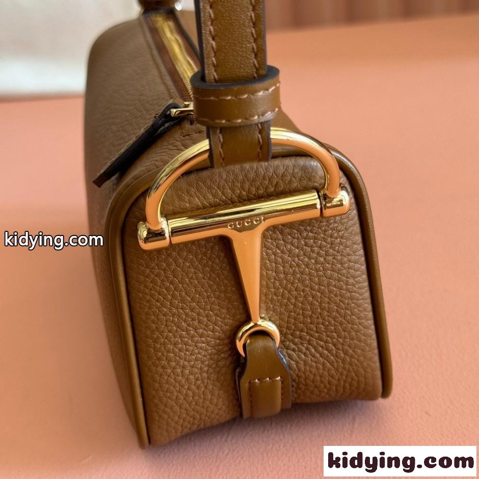GUCCI 860784 ハーフ ホースビット ミニバッグ グッチ スーパーコピー ブラウン-2