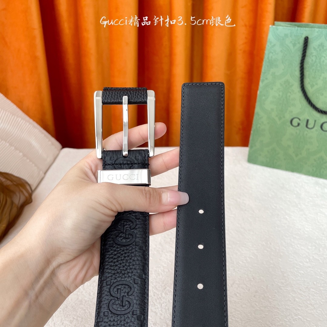 洗練された 上品 スクエア バックル ベルト グッチ スーパーコピー-2