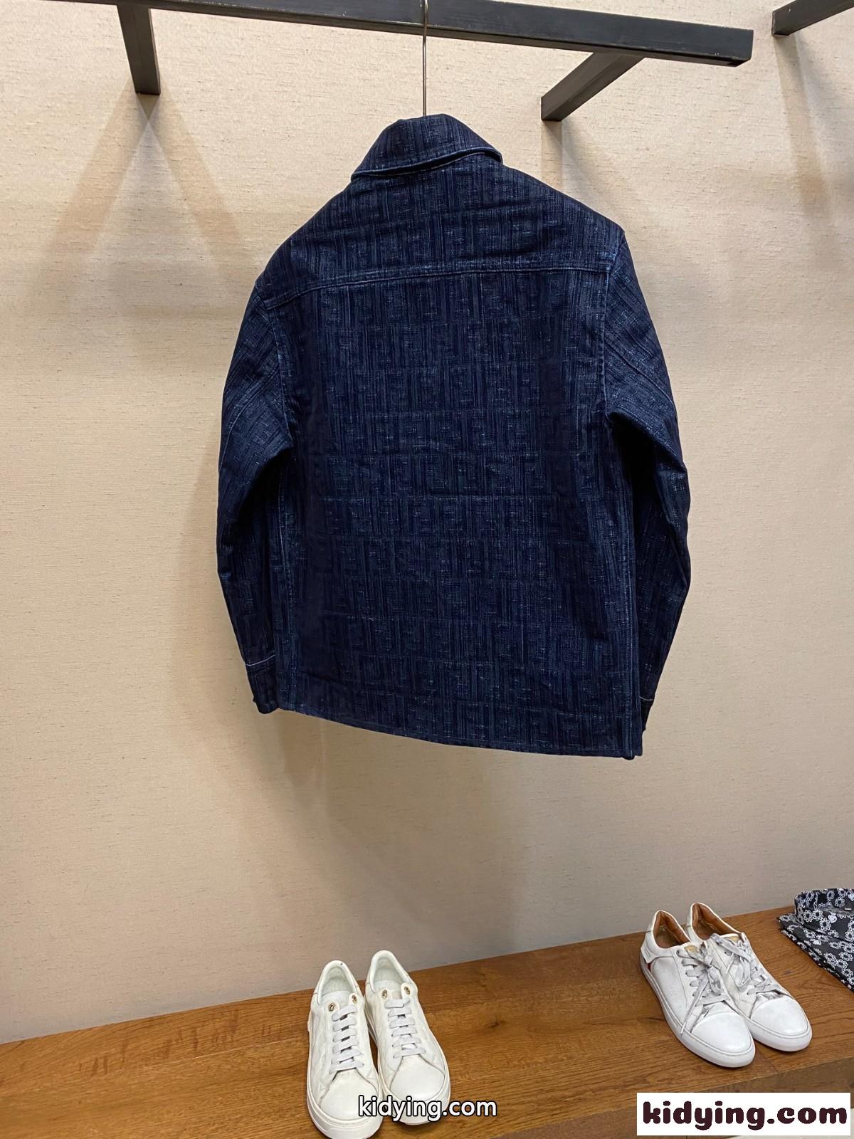 おしゃれ FFジャガード フェンディ ジャケット コピー メンズ デニムジャケット-0