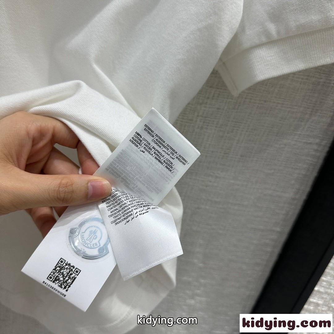モンクレール 半袖Tシャツ コピー 定番 コットンピケ ポロシャツ ホワイト-0