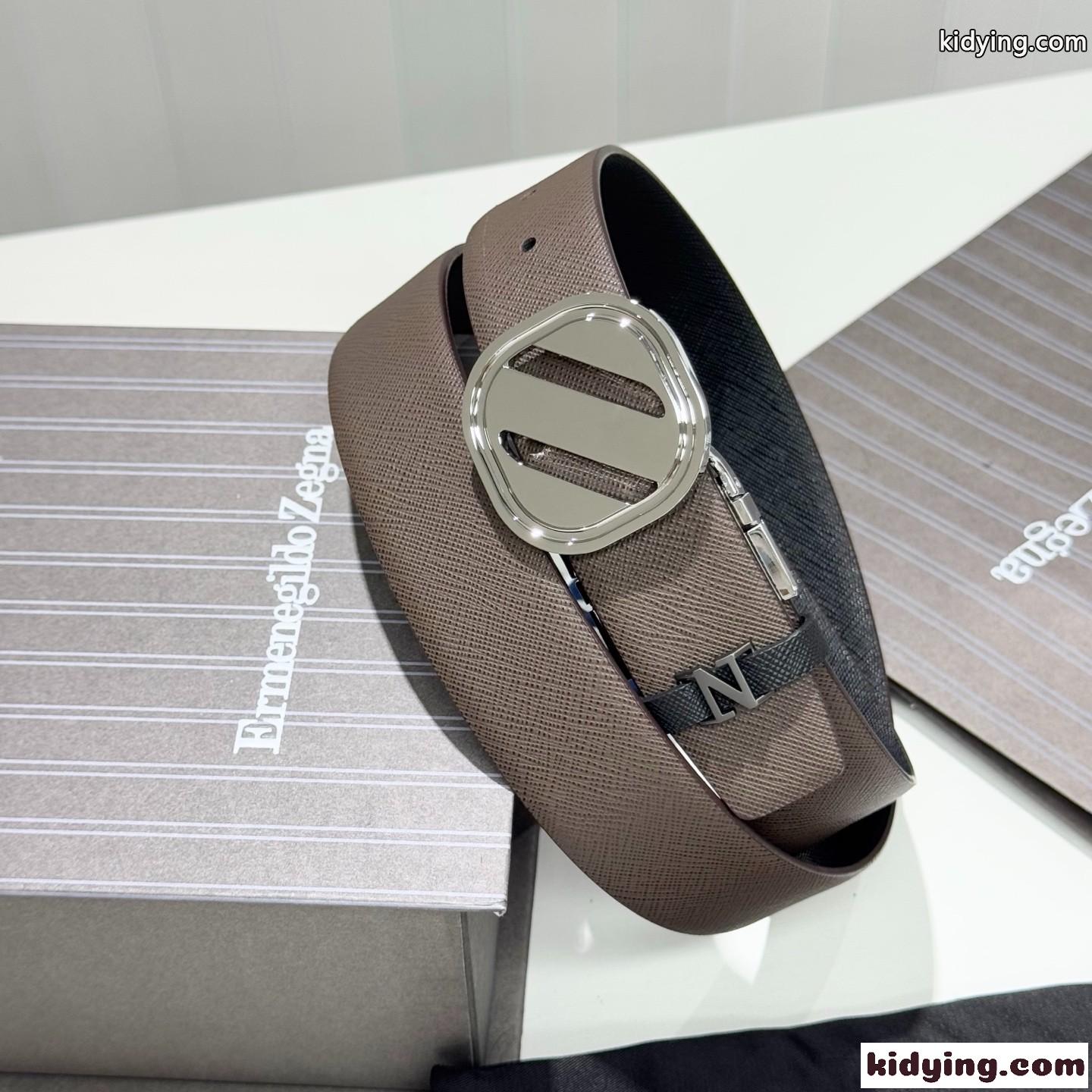 洗練された エルメネジルド・ゼニア ベルト コピー 上品 リバーシブルベルト-3