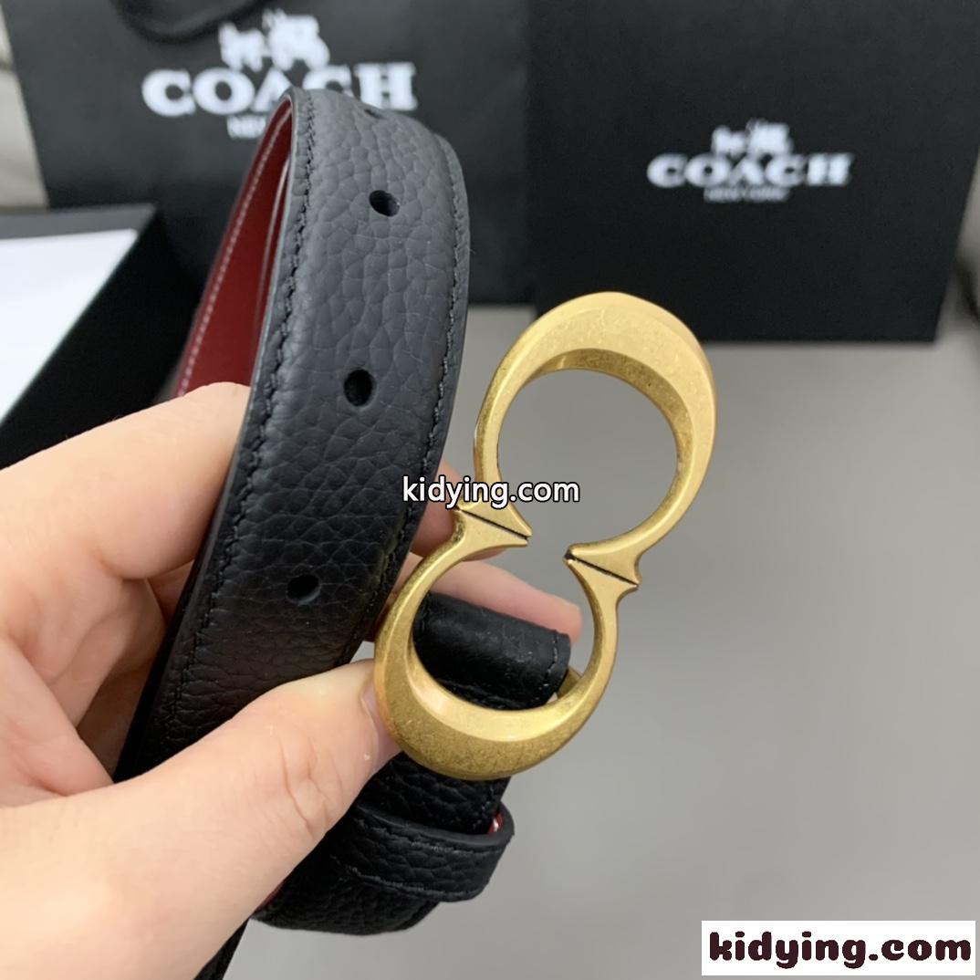 合わせやすい コーチ ベルト 偽物 おしゃれ レザーベルト 2.5cm-1