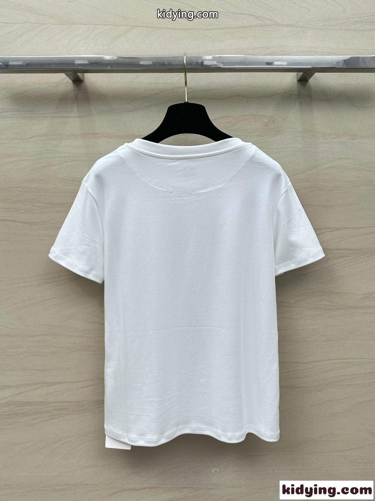 大人気 使い勝手の良い 半袖Tシャツ エルメス Tシャツ コピー ホワイト-4
