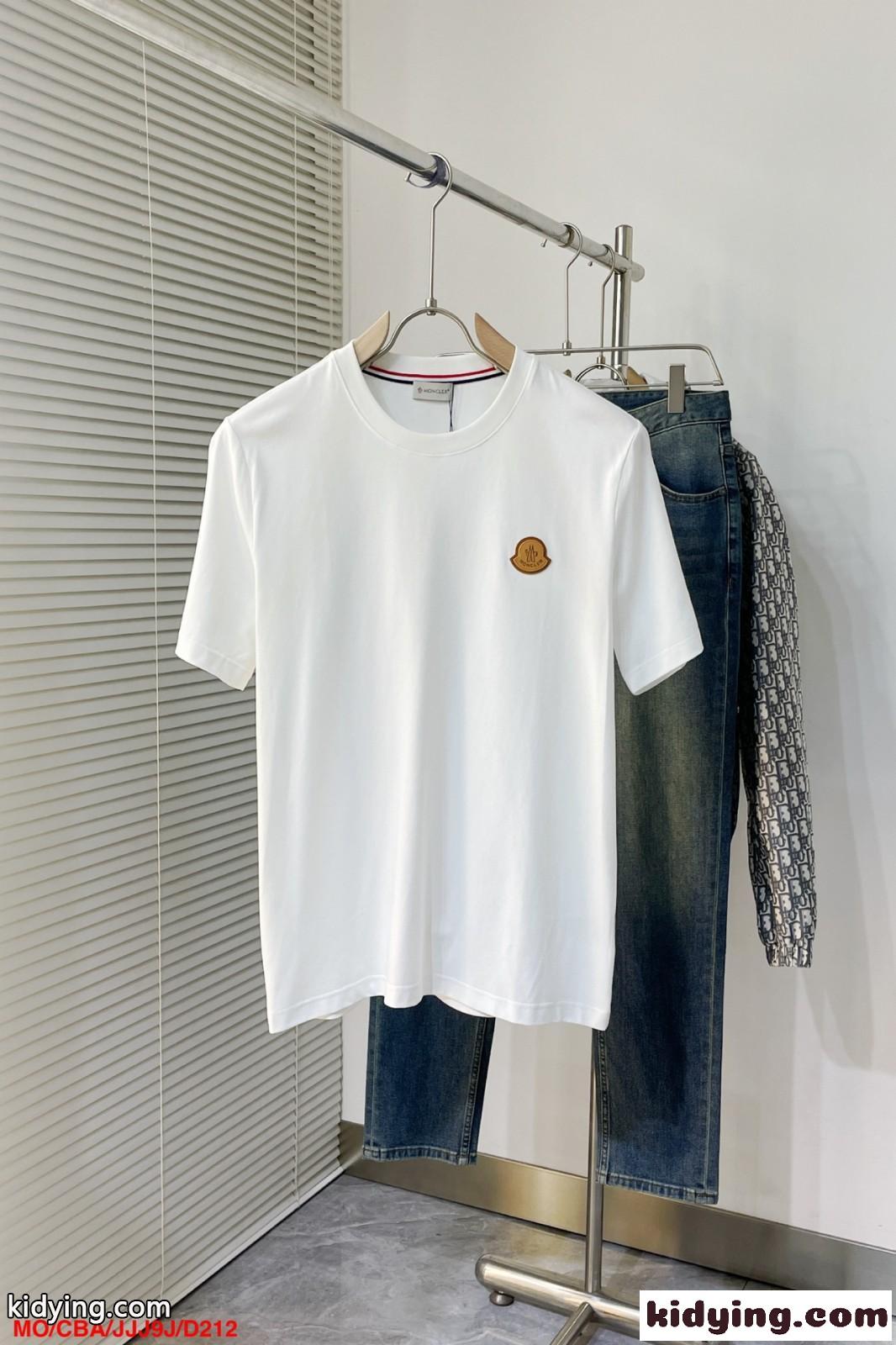 シンプル カジュアル モンクレール Tシャツ コピー ロゴ 半袖Tシャツ-1