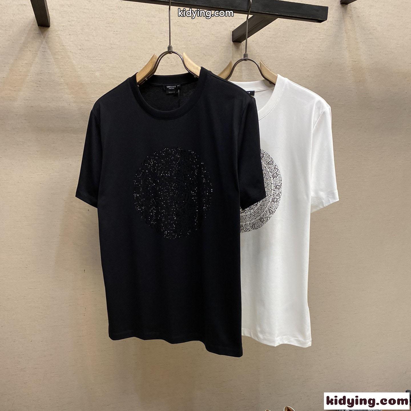 カジュアル 快適 クルーネックメドゥーサ ヴェルサーチェ Tシャツ コピー 半袖 トップス-0