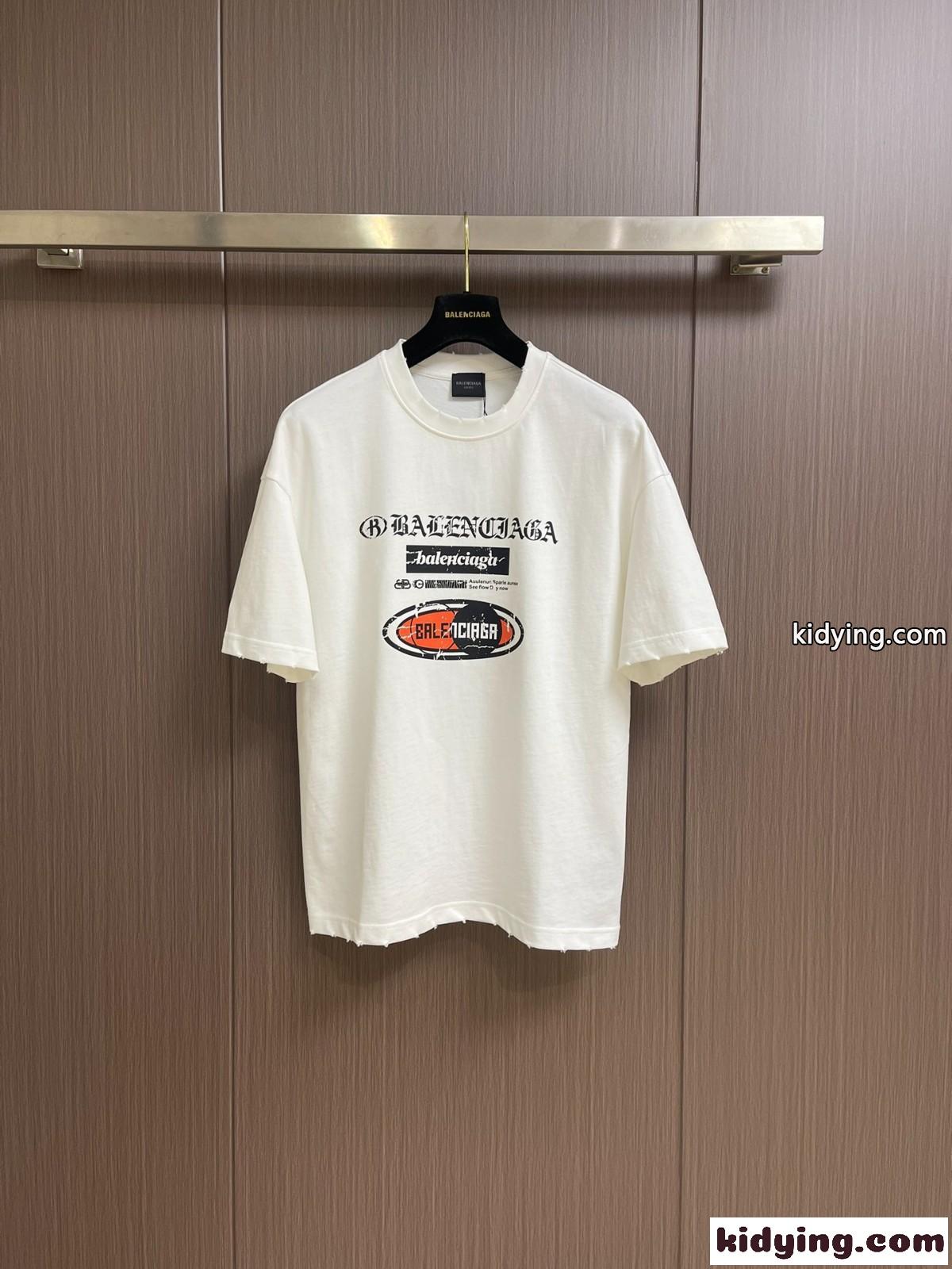 バレンシアガ Tシャツ コピー 定番 カジュアル プリント入り 半袖Tシャツ-2