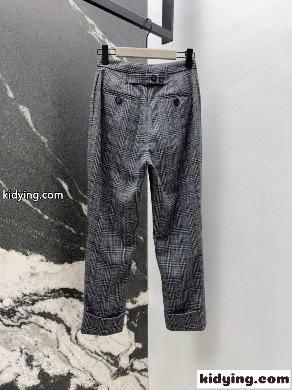 クラシック チェック柄 スラックス トムブラウン パンツ 偽物 秋冬-4