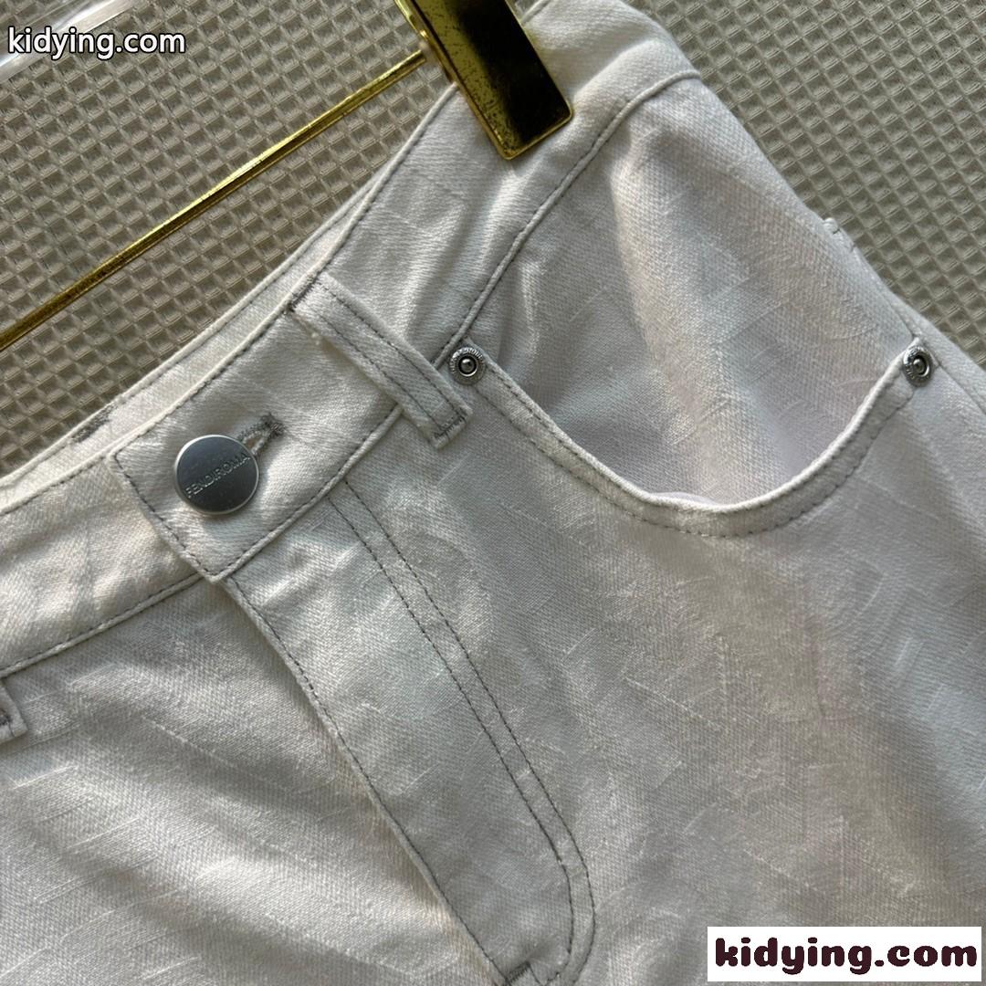 FENDI by MARC JACOBS ホワイトデニム パンツ フェンディ ジーンズ コピー レディース-3