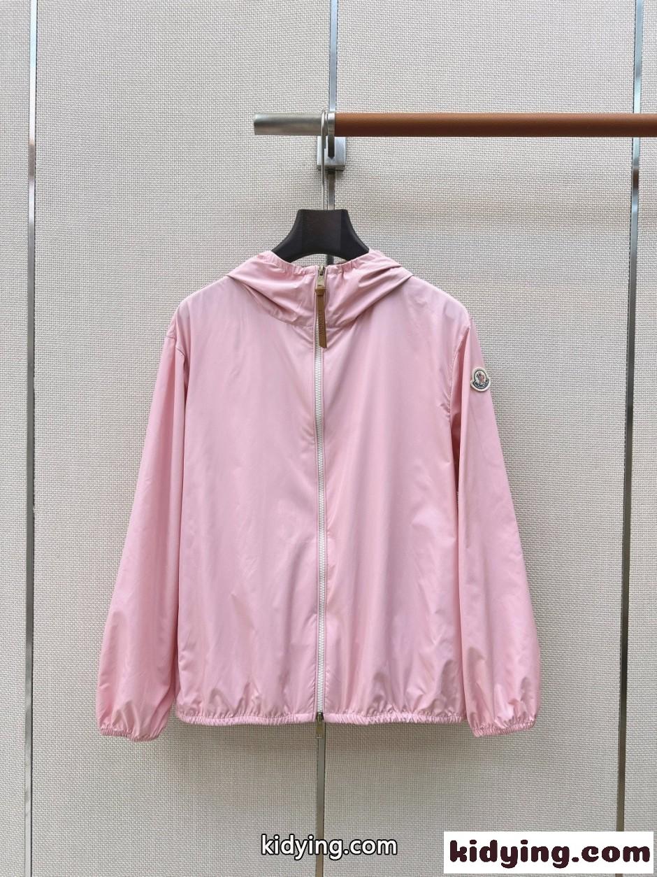 シンプル 洗練された フード付きブルゾン モンクレール ジャケット 偽物 ピンク-2