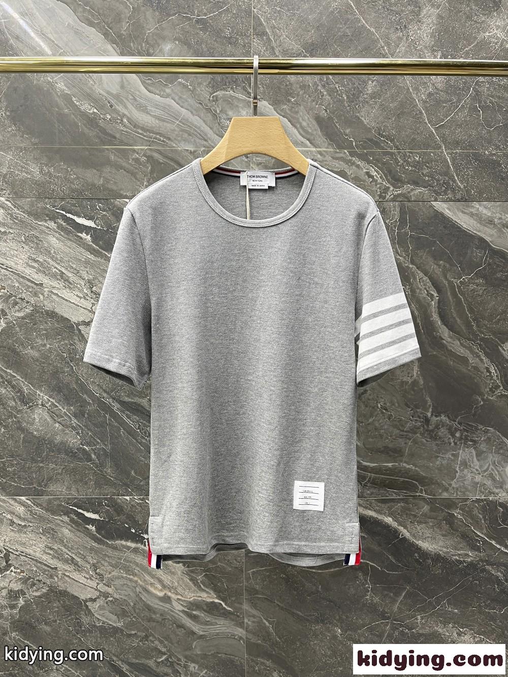 男女兼用 人気 クルーネック 定番 トムブラウン tシャツ コピー 半袖 高級感 コットン トップス-0