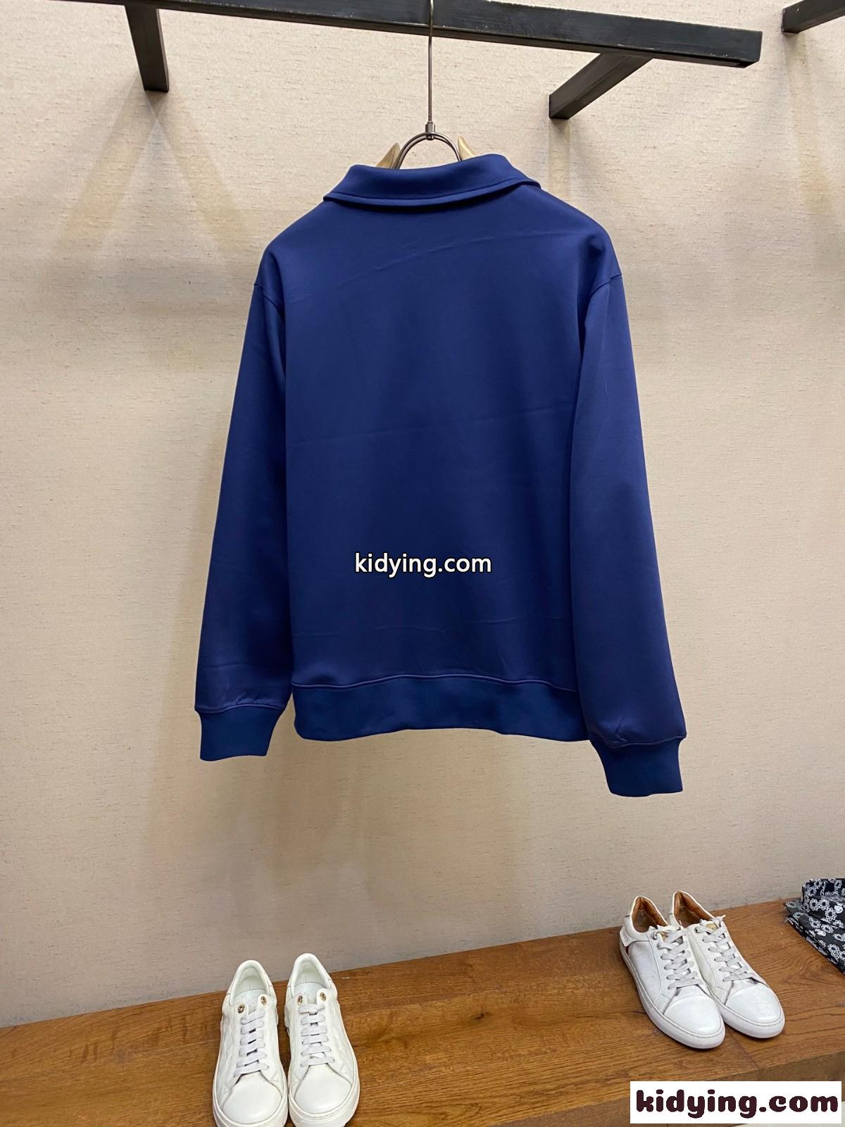 ハーフジップ プルオーバー スウェットシャツ グッチ Tシャツ 偽物 ブルー-1