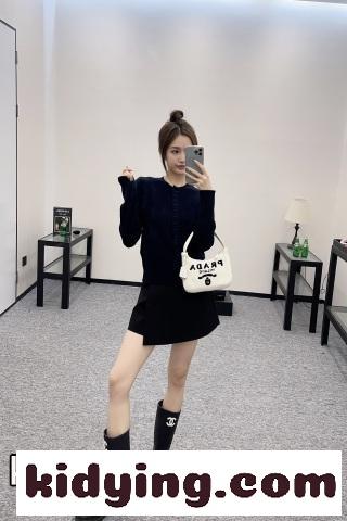 洗練された カシミヤ カーディガン プラダ ニット コピー 合わせやすい ネイビー-3