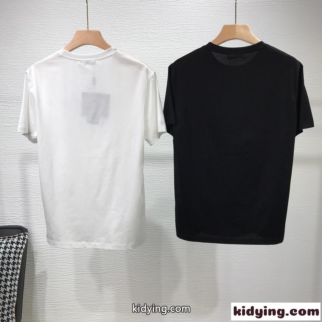 シンプル ロゴプリント クルーネック ドルチェ&ガッバーナ Tシャツ コピー コットン-2
