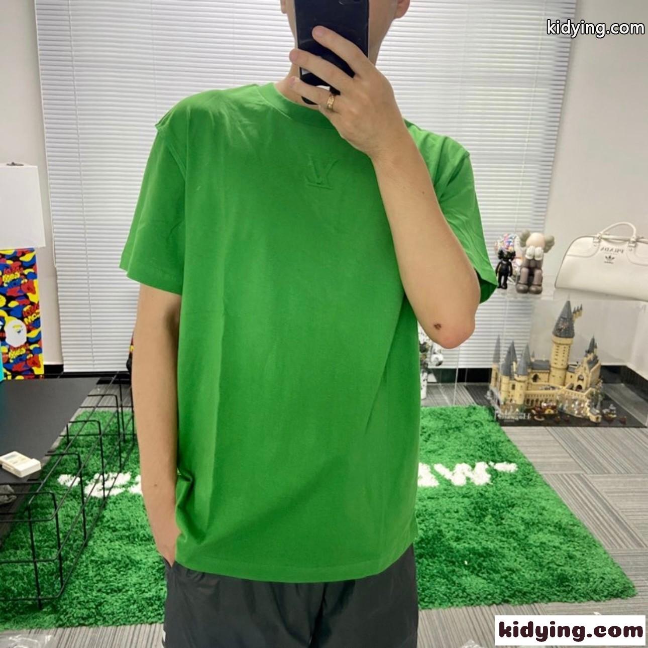 ルイ・ヴィトン Tシャツ コピー シンプル クルーネック コットン 半袖Tシャツ ユニセックス-4