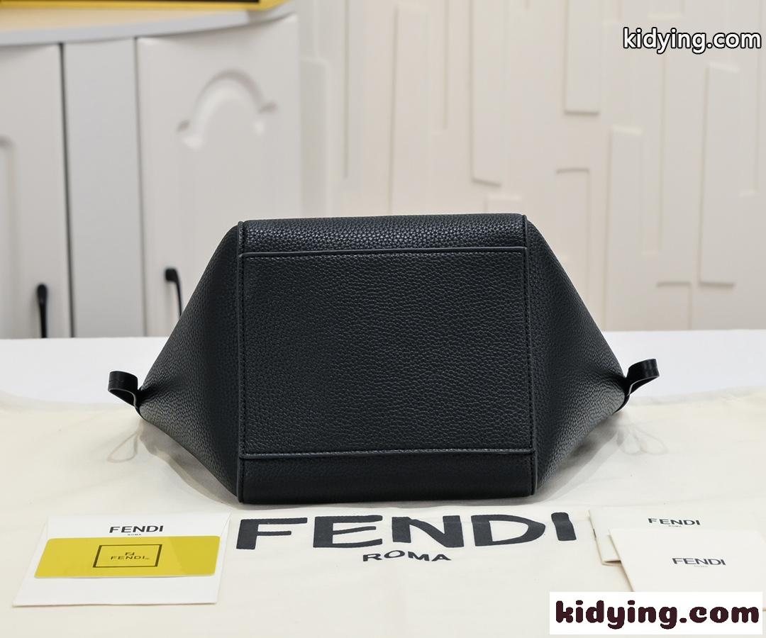 Fendi Origami スモール ブラックレザー 変形ミニバッグ フェンディ バッグ コピー-2