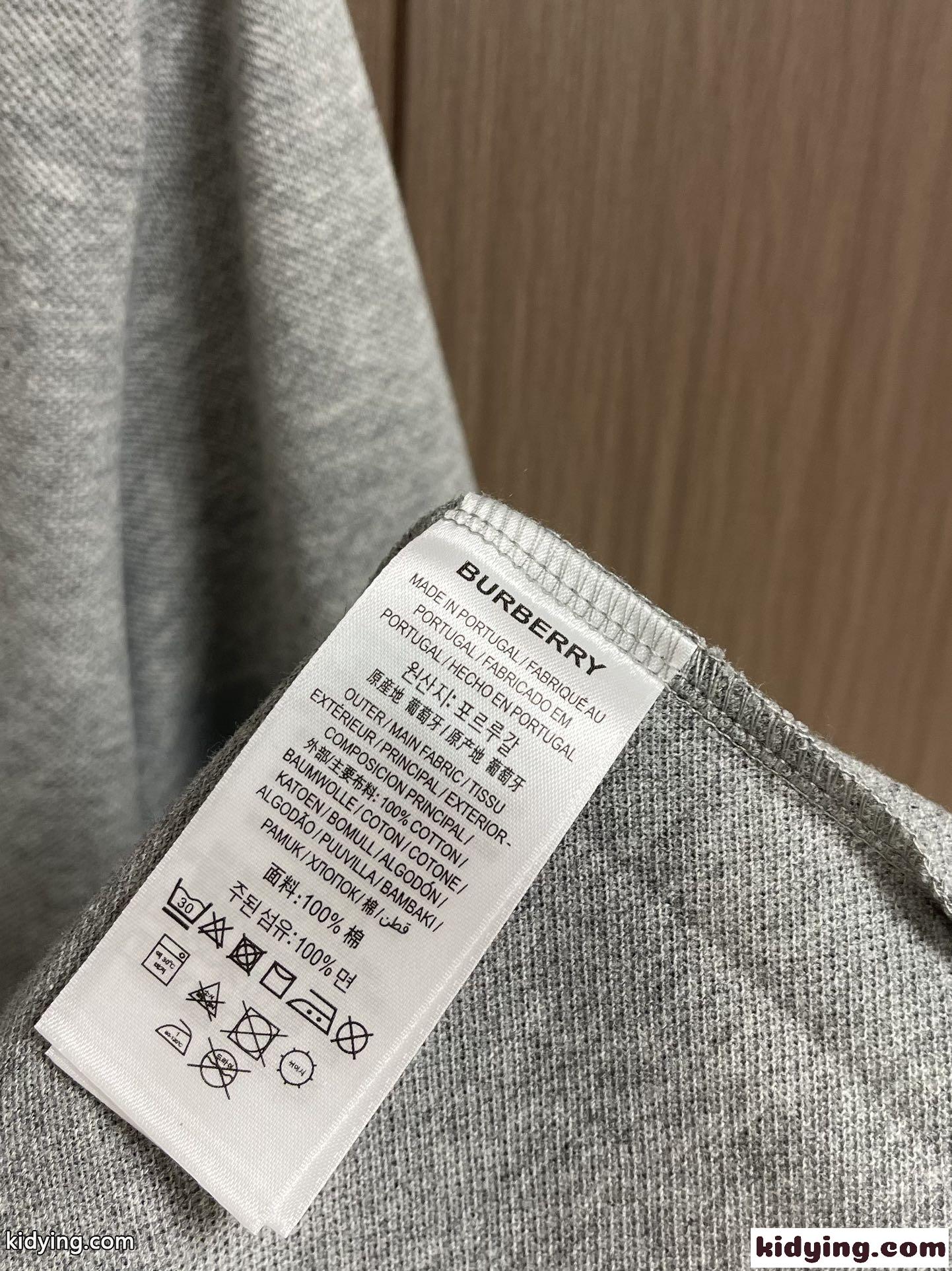 クラシック カジュアル コットンピケ ポロシャツ バーバリー 半袖Tシャツ コピー グレー-4