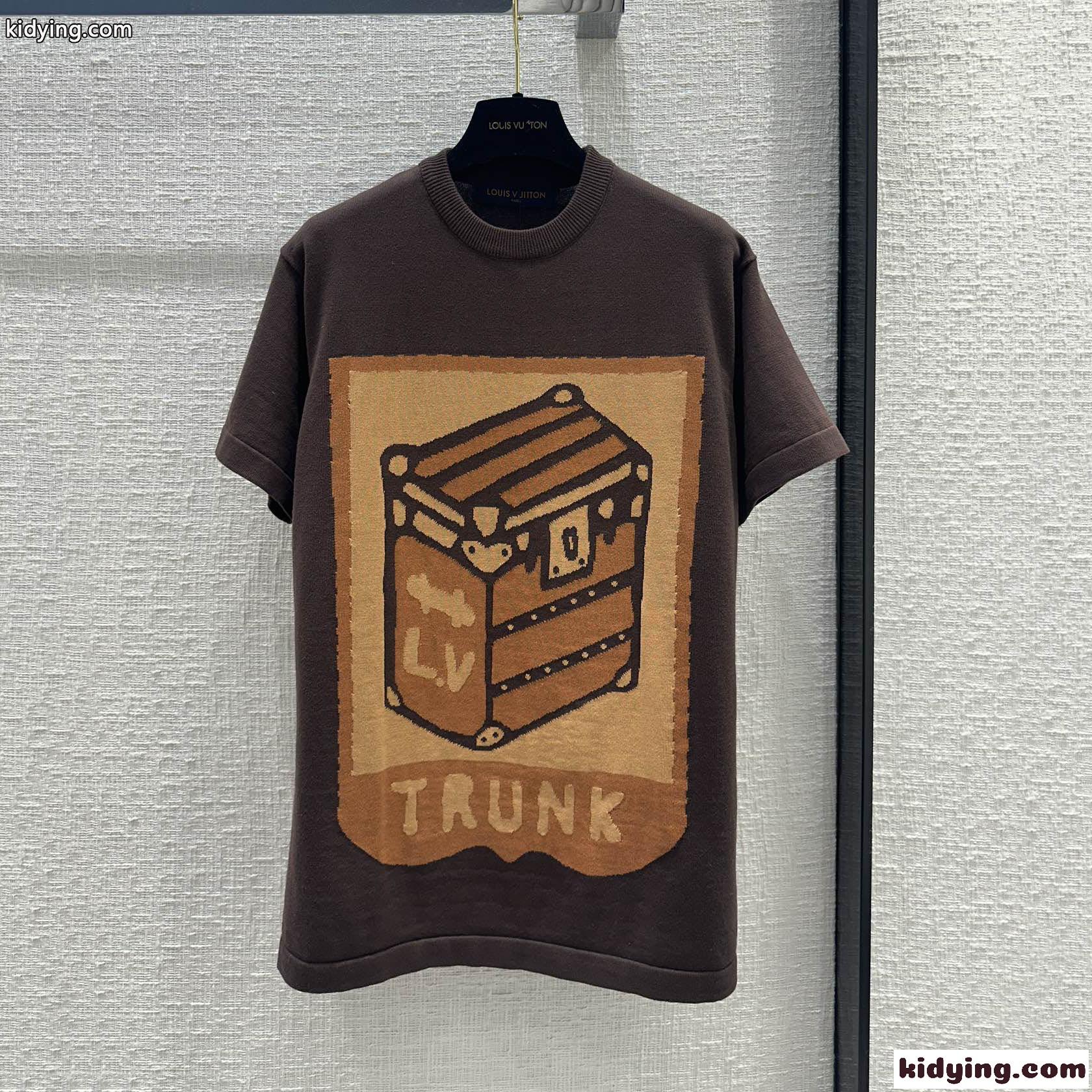 ショートスリーブ クルーネック Tシャツ ルイ・ヴィトン Tシャツ コピー-2