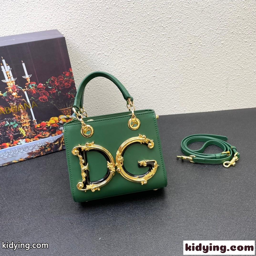 DG GIRLS バッグ スモール カーフスキン ドルチェ&ガッバーナ バッグ コピー ハンドバッグ グリーン-0