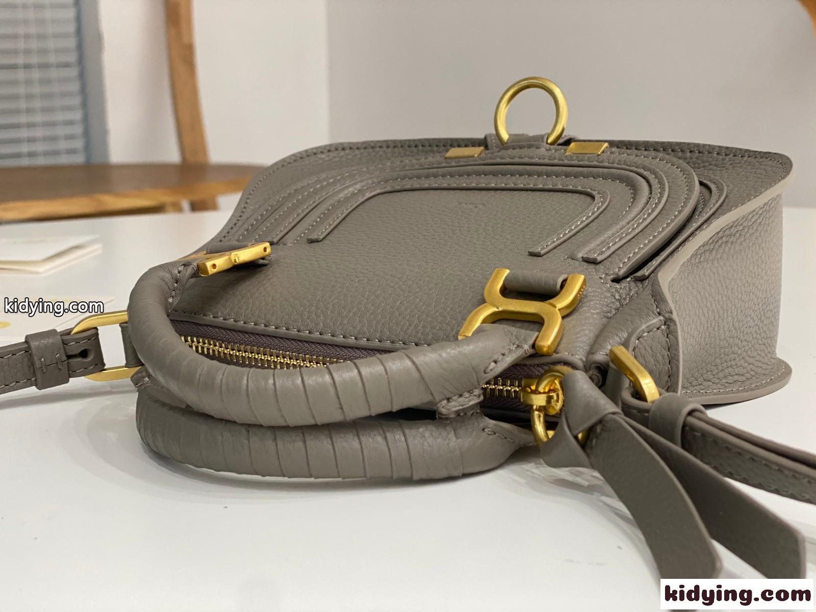クロエ バッグ スーパーコピー MARCIE グレインレザー ミニバッグ グレー-2