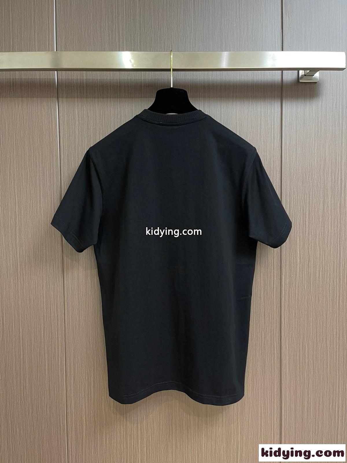 チェックEKD コットンTシャツ バーバリー Tシャツ コピー クルーネック 半袖-2