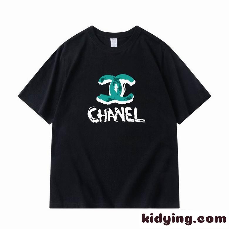 シャネル tシャツ コピー ゆったり 快適 クルーネック ロゴ プリント 半袖 トップス-4