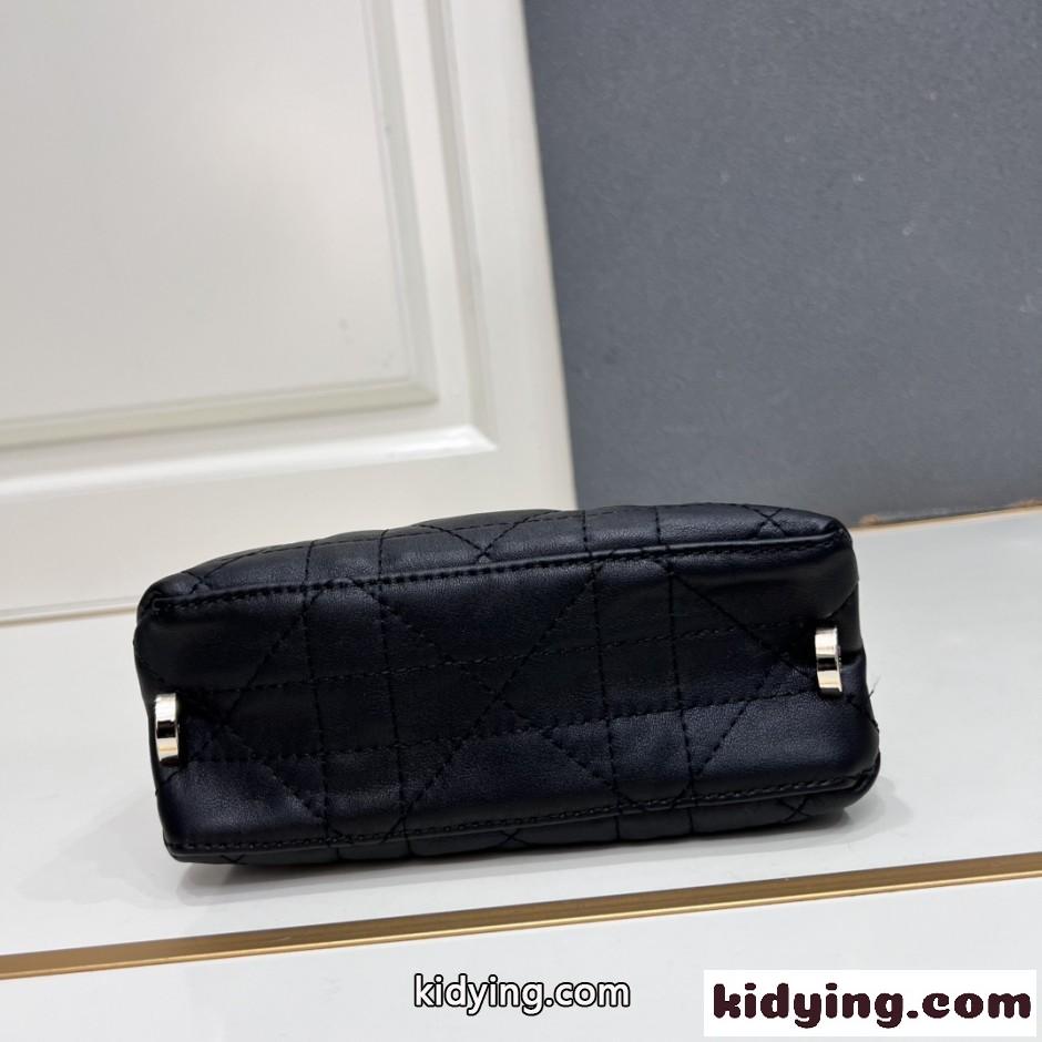 Dior Trianon チェーン付き バーティカルバッグ スモール クリスチャン・ディオール コピー ブラック-3