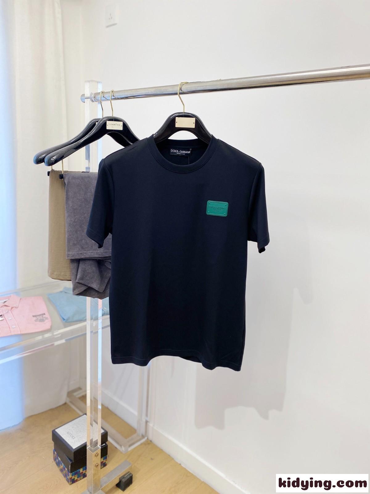 シンプル ロゴパッチ ドルチェ&ガッバーナ Tシャツ コピー 半袖Tシャツ ブラック-0