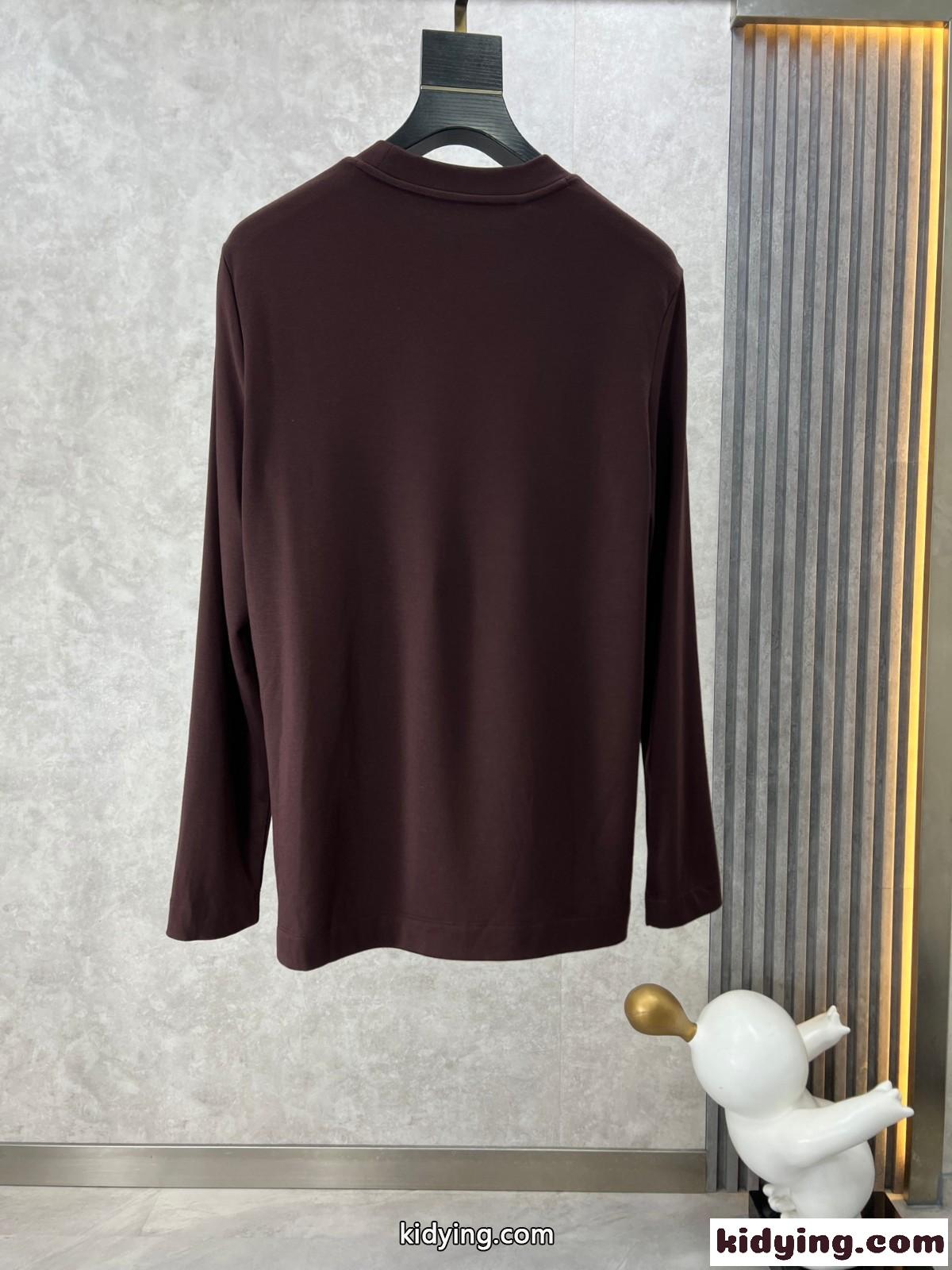 シンプル 合わせやすい アルマーニ Tシャツ コピー クルーネック 長袖Tシャツ-0