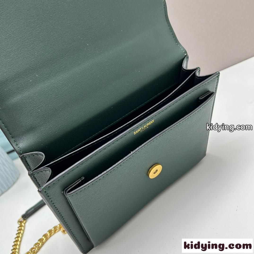 人気 YSL サンセット ミディアム モノグラムバッグ イヴ・サンローラン バッグ コピー グリーン-3