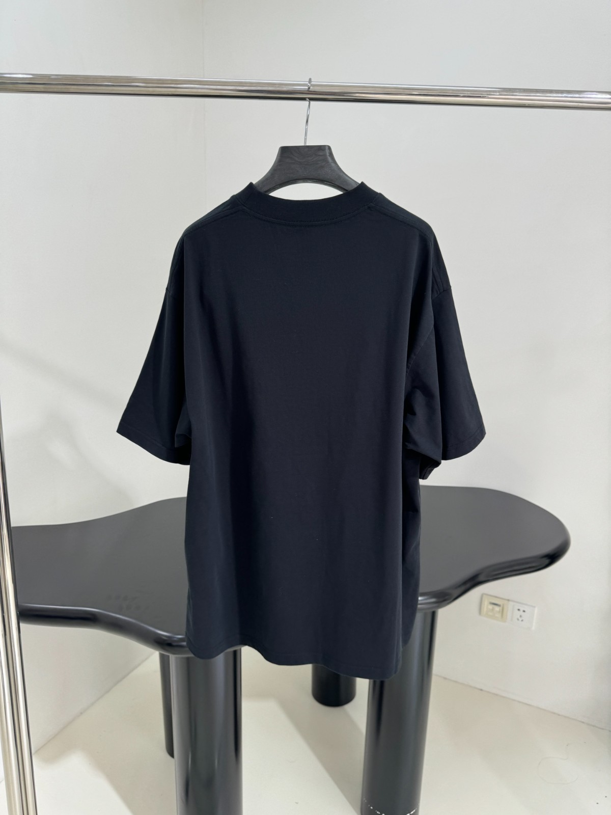 Airport Tag オーバーサイズ半袖Tシャツ バレンシアガ Tシャツ コピー ブラック-2