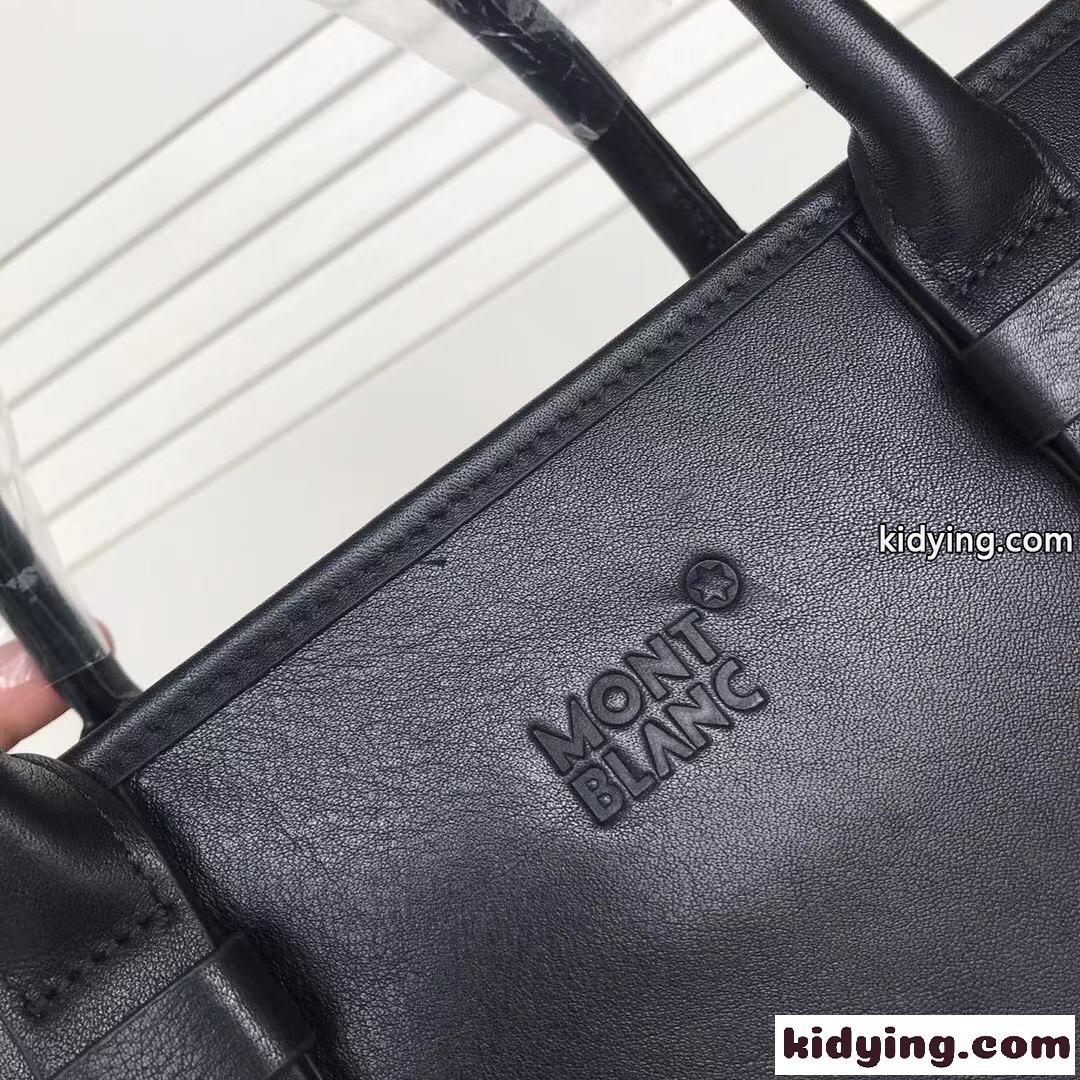 上品 高級感 ビジネス モンブラン バッグ コピー レザー ブリーフケース ブラック-3