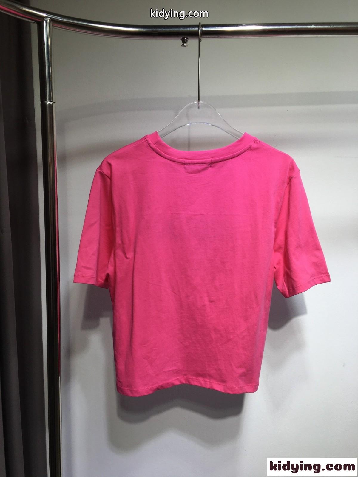 セーフティー ピン ロゴ 半袖Tシャツ ヴェルサーチェ Tシャツ コピー ピンク-0