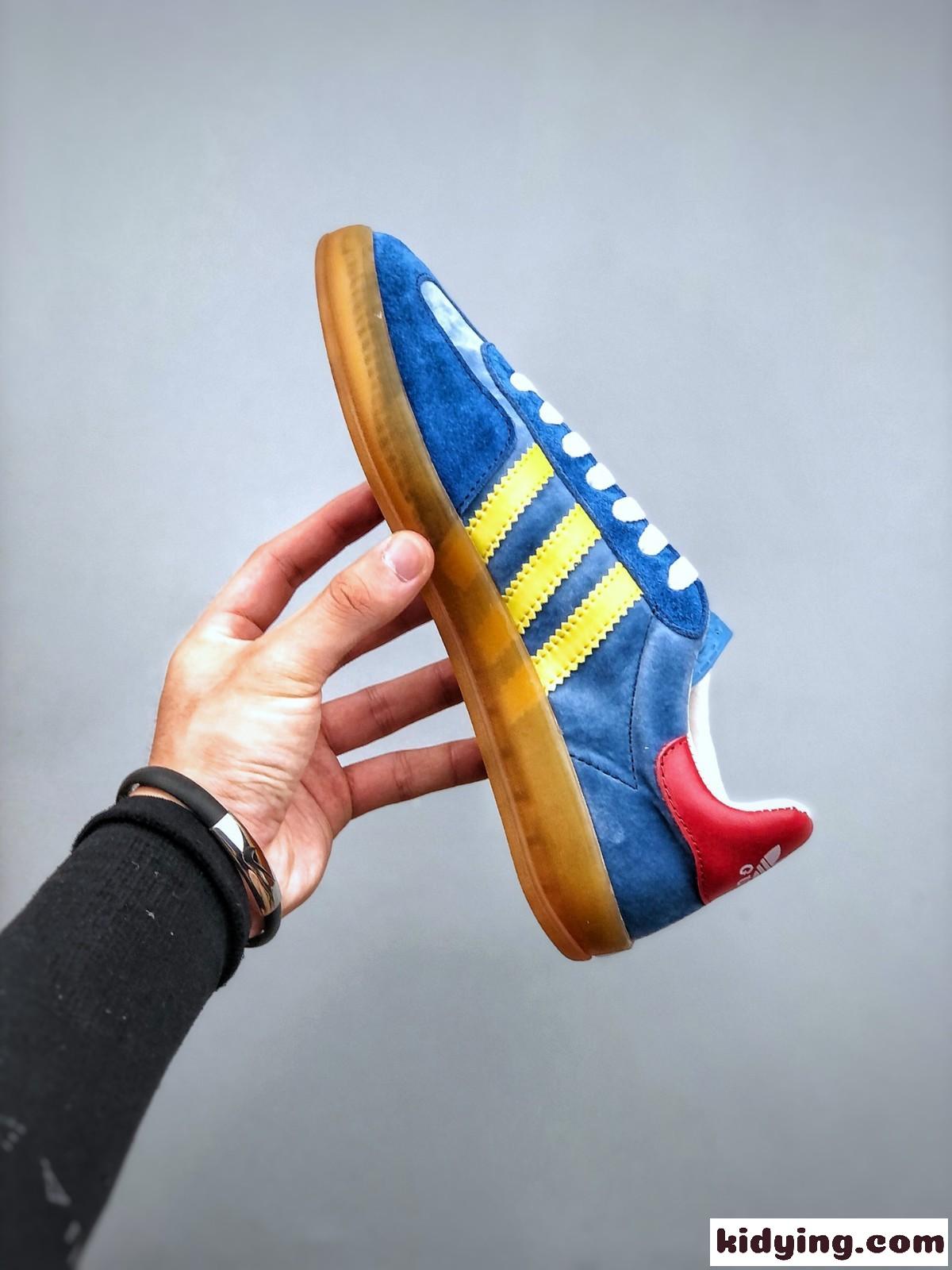〔ガゼル〕adidas x Gucci メンズ グッチ スニーカー コピー ローカット レースアップ-1
