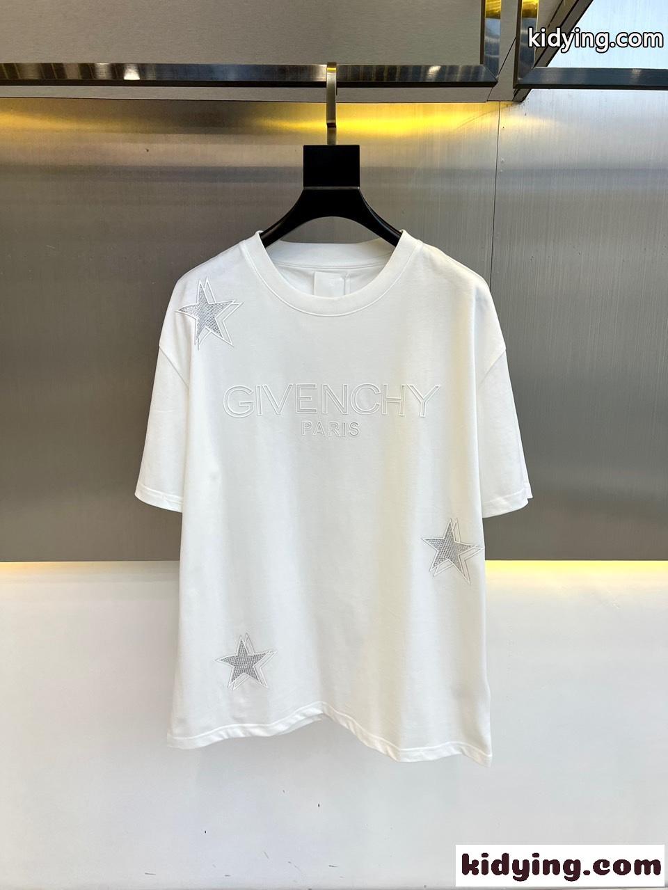 着心地いい コットン クルーネック ジバンシィ Tシャツ コピー 半袖Tシャツ ホワイト-0