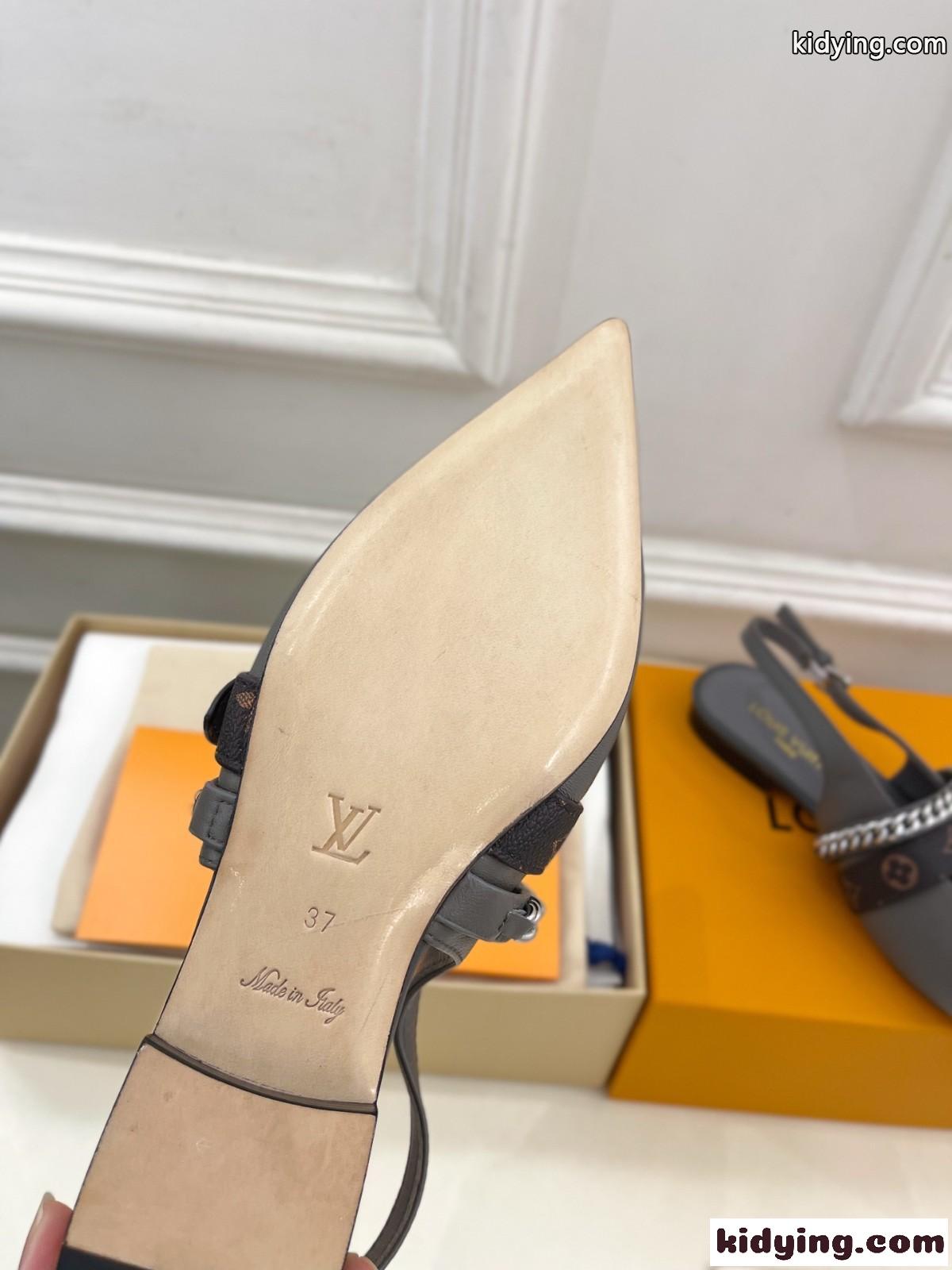 LV バイブ バレリーナ ルイ・ヴィトン シューズ スーパーコピー グレー-4