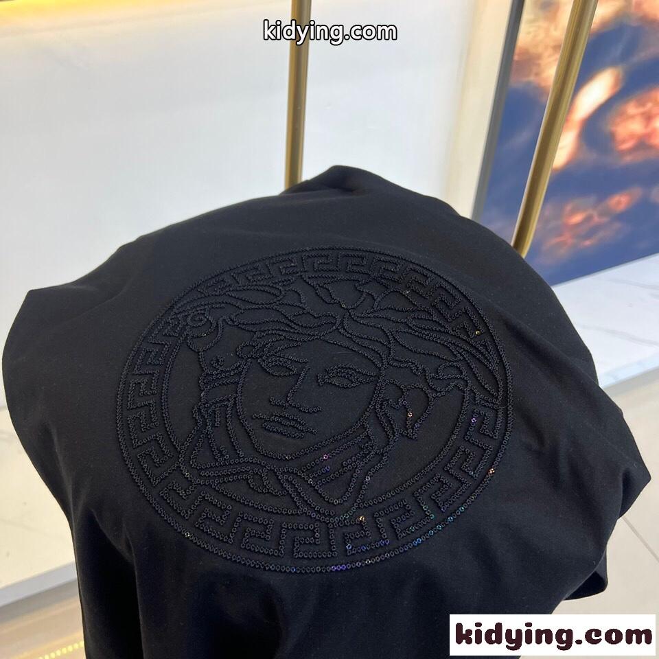 ヴェルサーチェ Tシャツ コピー 上品 メドゥーサ ロゴ 半袖Tシャツ トップス-3
