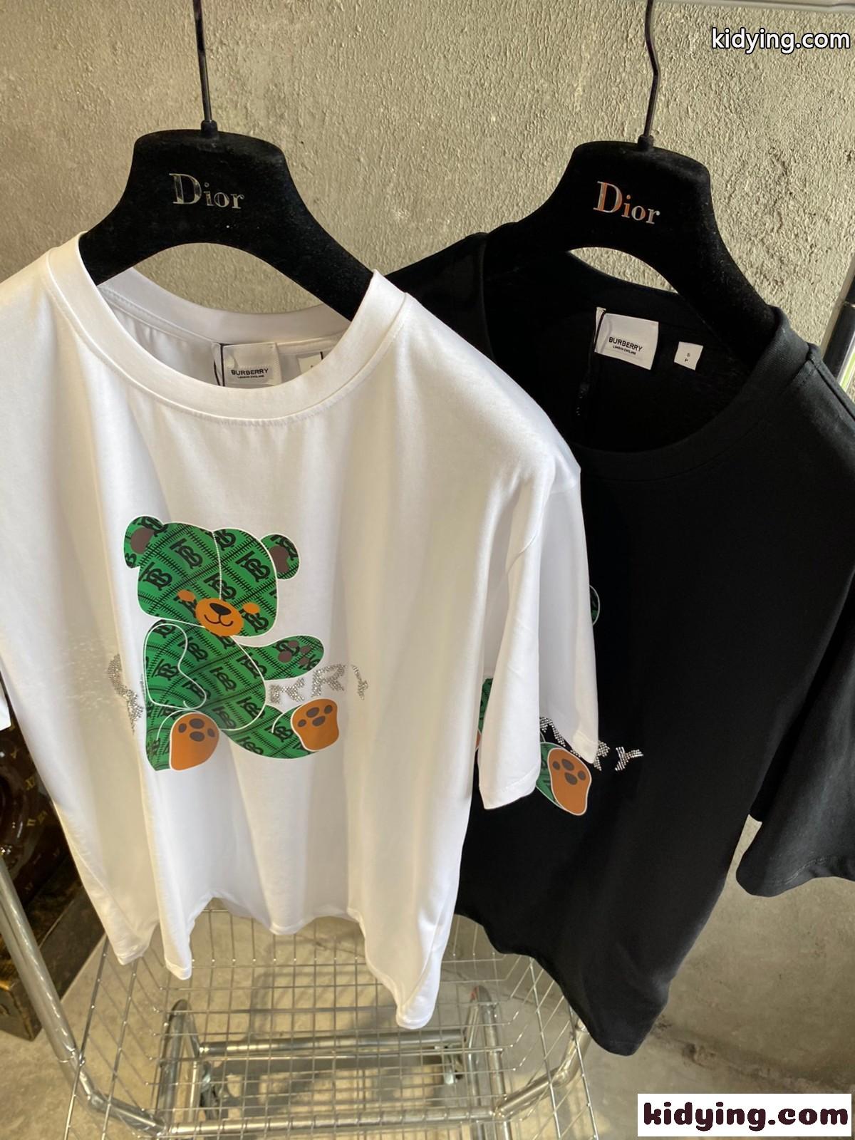 可愛い おしゃれ ロゴ ゆったり 着痩せ プリント バーバリー 半袖Tシャツ コピー レディース メンズ カジュアル-2