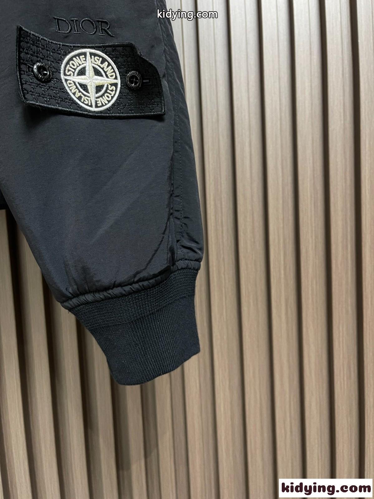 DIOR AND STONE ISLAND ボンバージャケット クリスチャン・ディオール ジャケット コピー ブラック-3