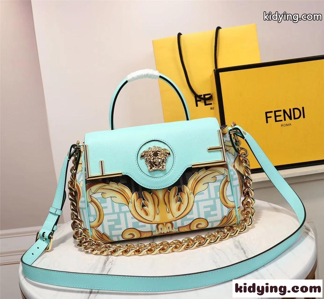 VERSACE×FENDI フェンディ バッグ 人気 コピー レディース ミディアム ハンドバッグ-1