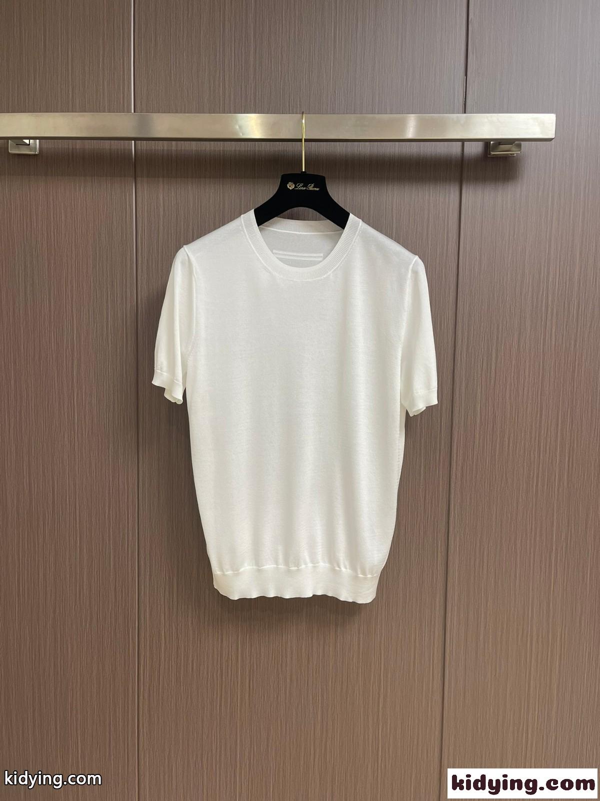 シンプル 快適 ニット 半袖Tシャツ エルメネジルド・ゼニア ニット コピー ホワイト-0