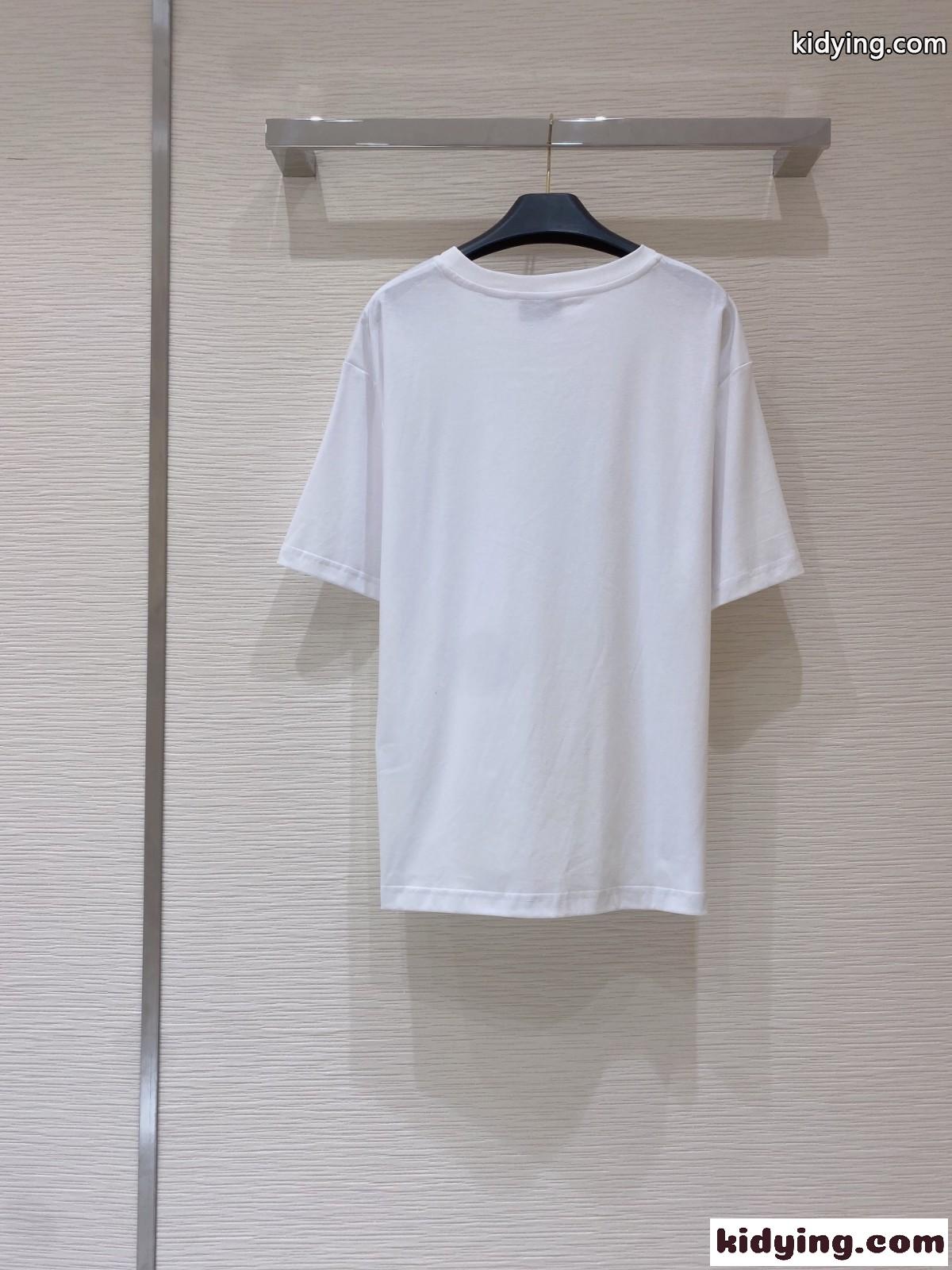 シンプル 無地 人気 ベーシック クルーネック ゆったり グッチ 半袖Tシャツ コピー レディース 春夏 トップス-4