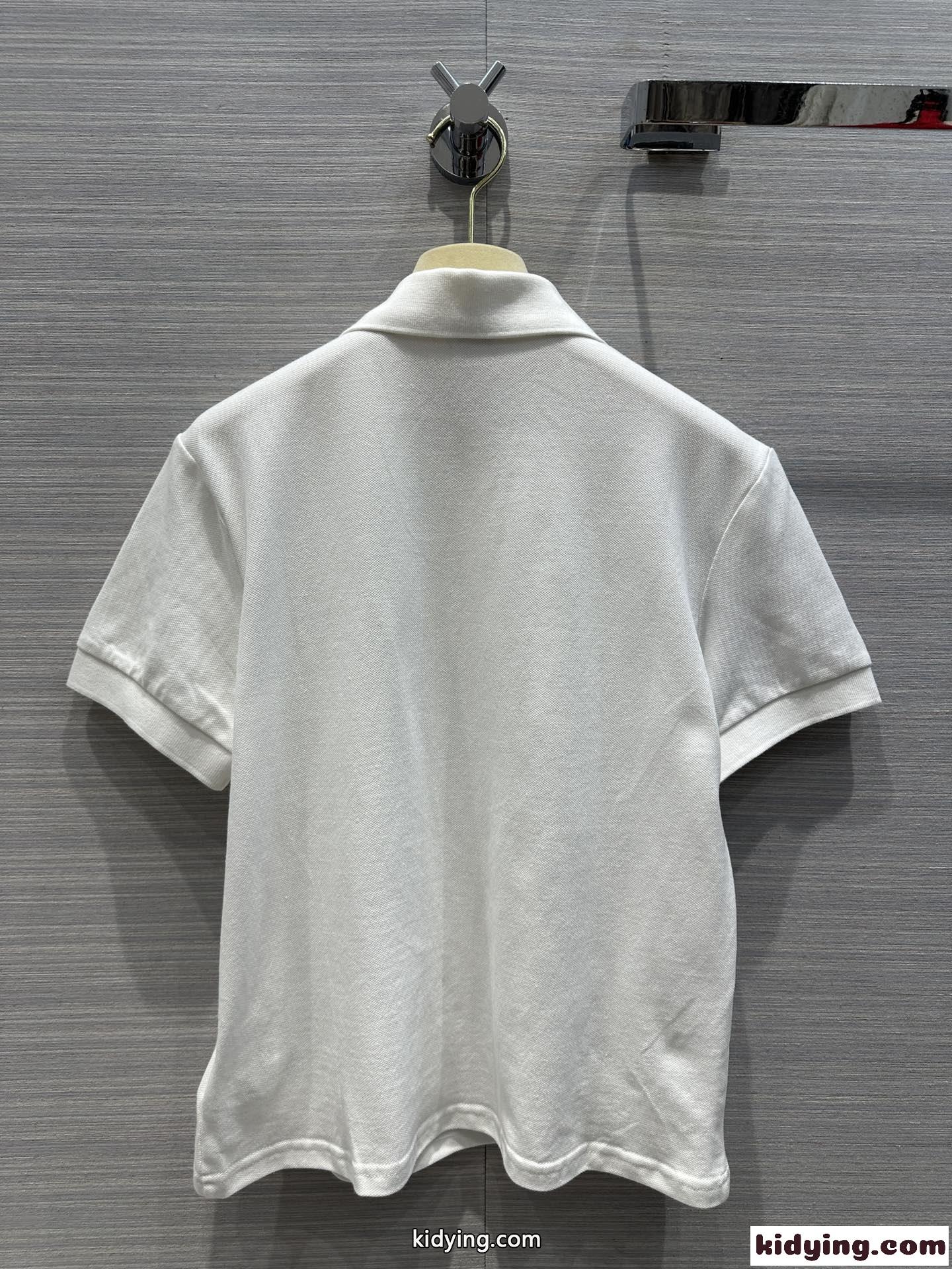定番 カジュアル コットン 半袖 ポロシャツ ミュウミュウ Tシャツ コピー ホワイト-5