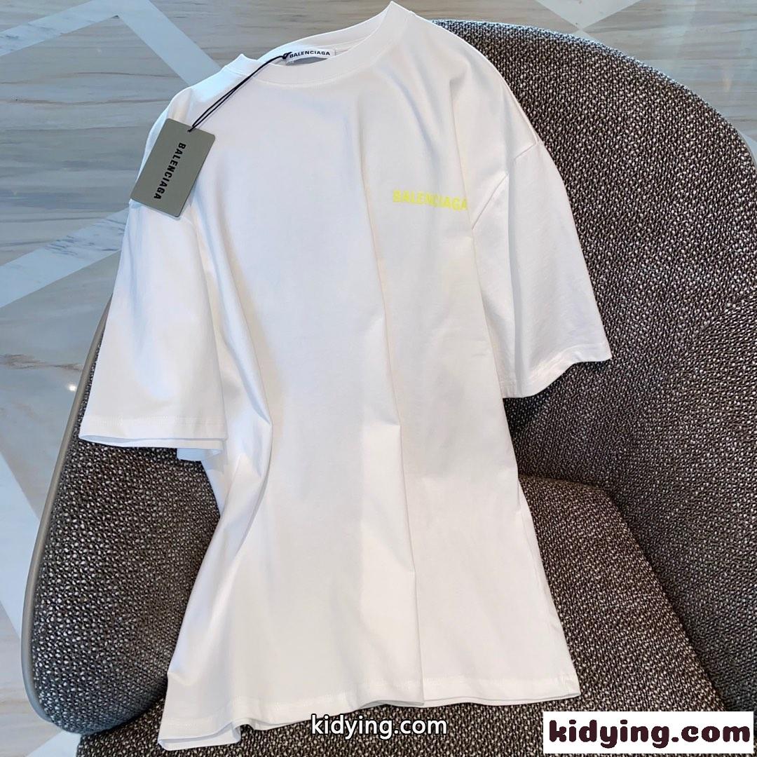 ベーシック 体型カバー 着痩せ バレンシアガ 半袖tシャツ コピー ロゴ トップス カジュアル ゆったり クルーネック-1