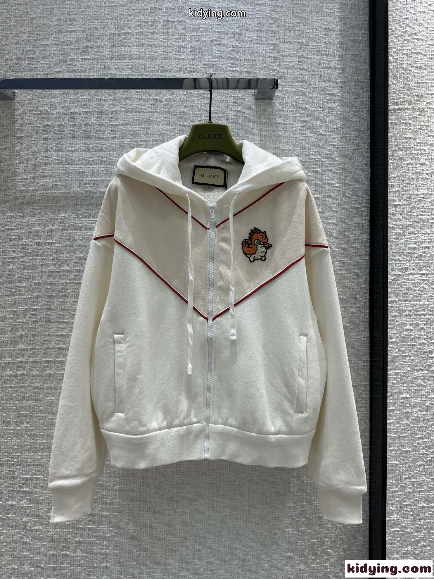 カジュアル 刺繍入り グッチ ジャケット コピー フード付き-1