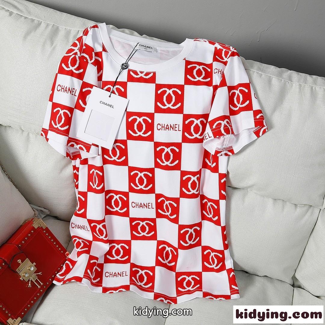 目を引く 着心地いい おしゃれ ロゴ 5色あり クルーネック シャネル tシャツ コピー コットン カジュアル 半袖 トップス-4