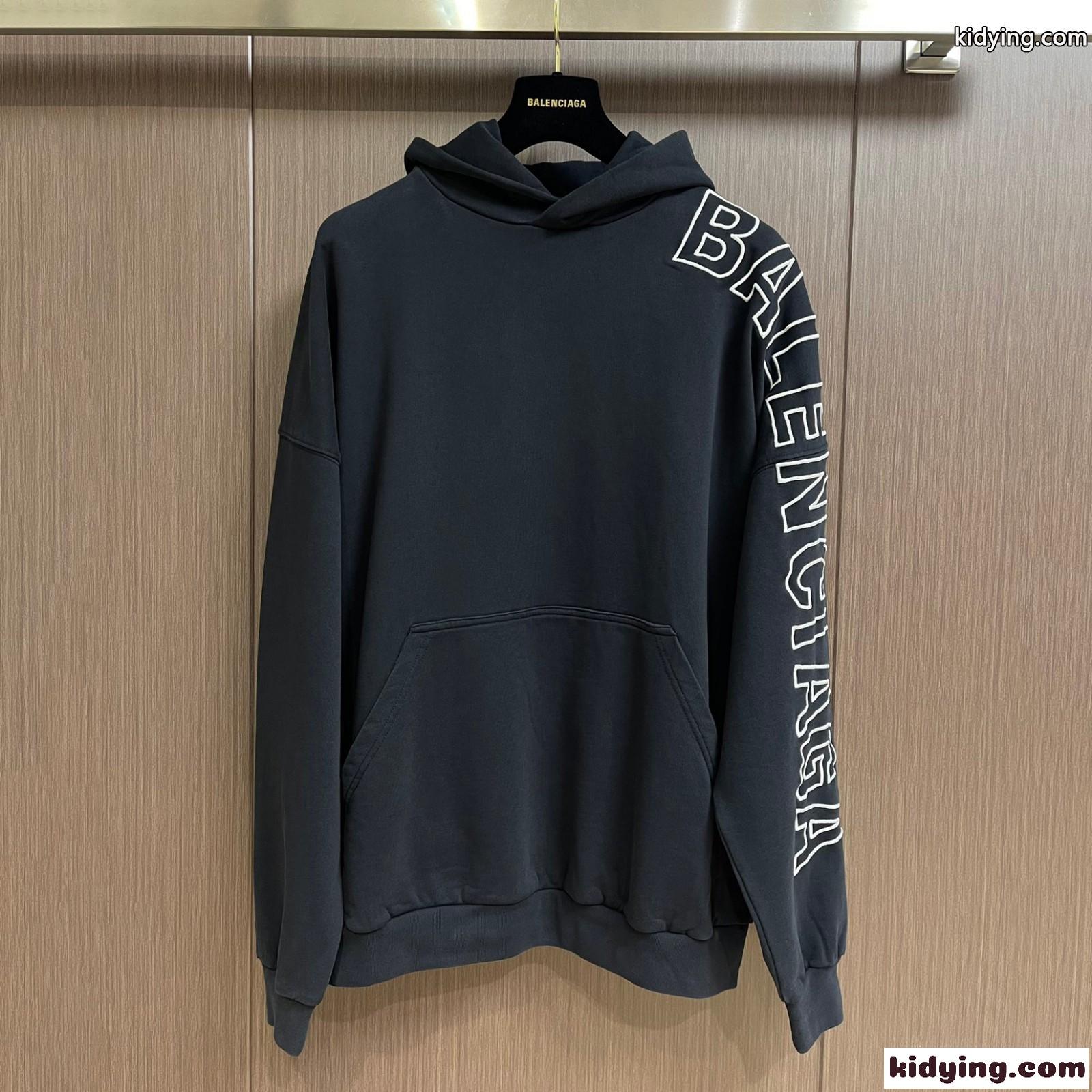 カジュアル バレンシアガ OUTLINE HOODIE オーバーサイズ コピー パーカー-1