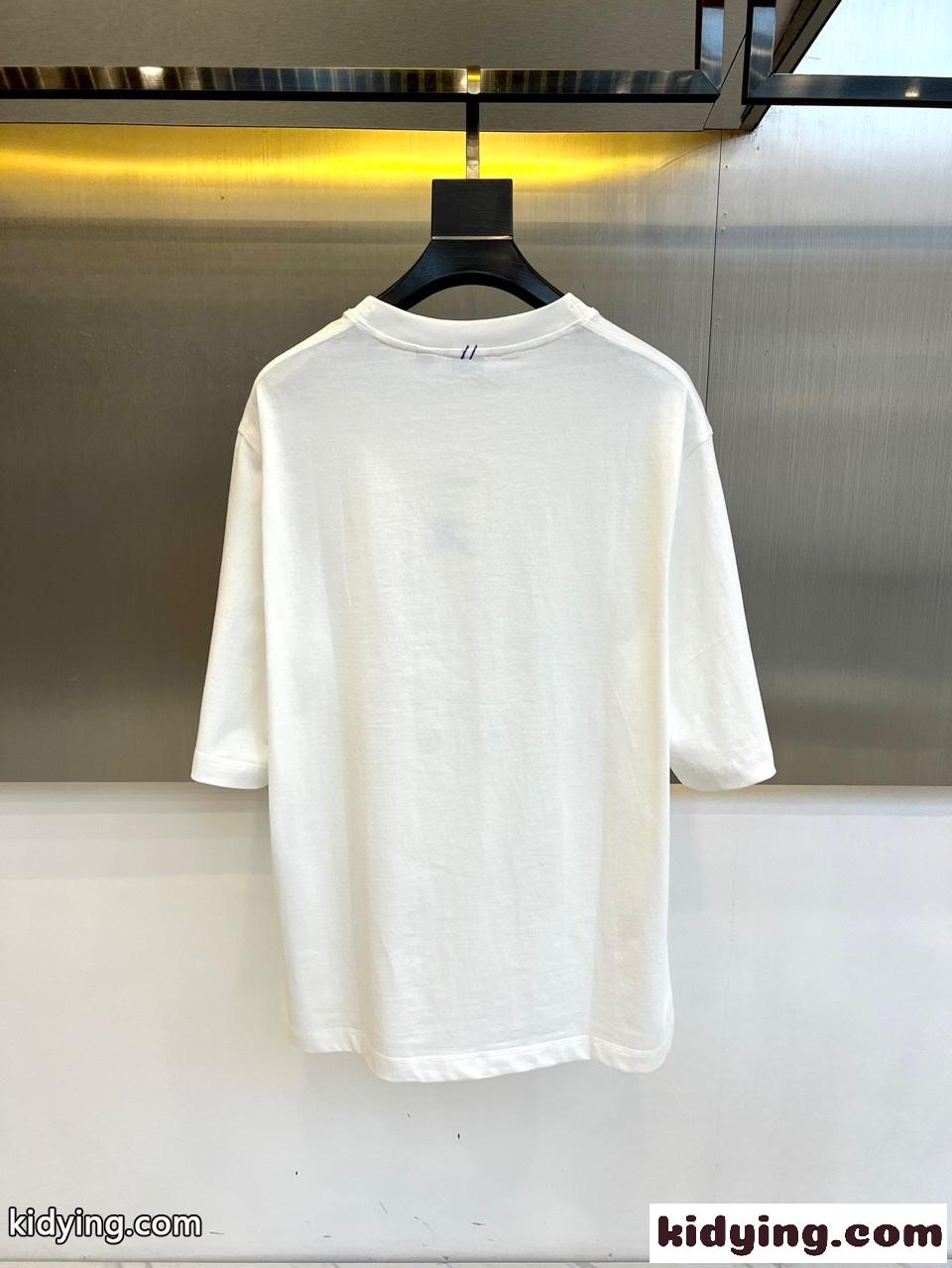 シンプル カジュアル コットンTシャツ バーバリー 半袖Tシャツ コピー ホワイト-4