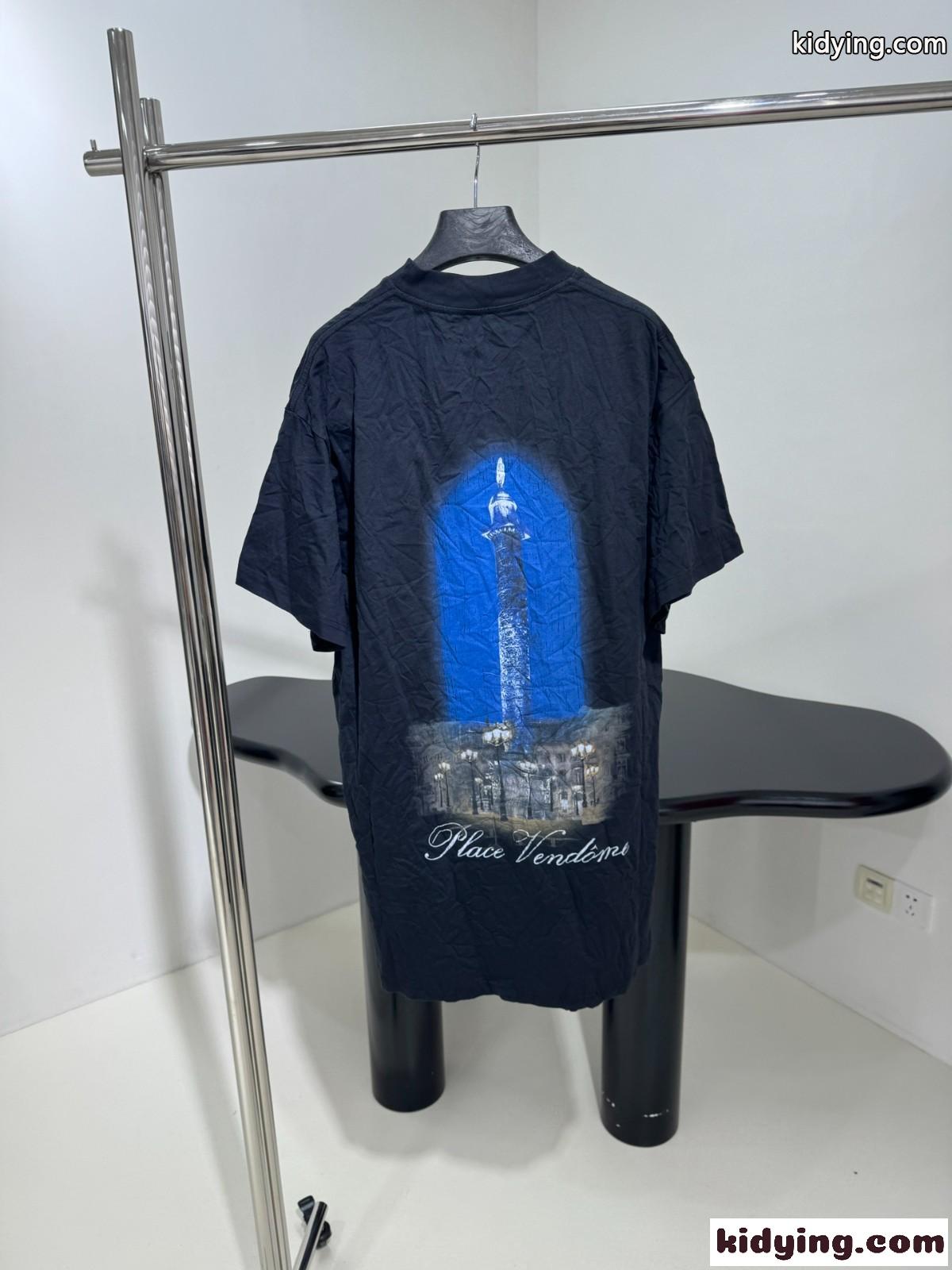 VOGUE 半袖Tシャツ オーバーサイズ バレンシアガ Tシャツ コピー ブラック-1