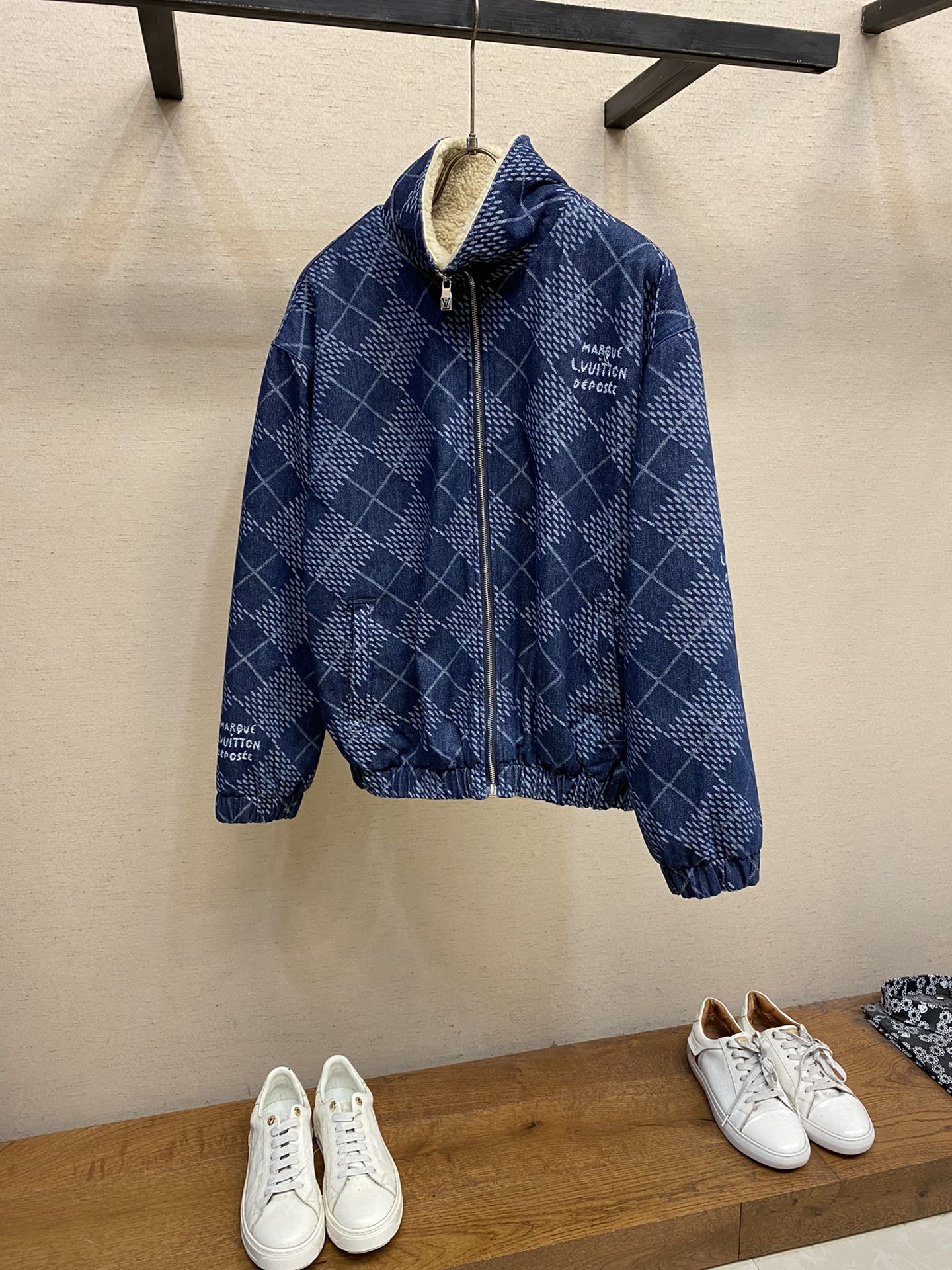 人気 デニムフリースブルゾン ルイヴィトン ジャケット コピー アウター-2